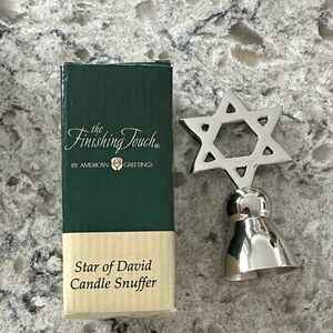American Greetings Silver Star of David Candle Snuffer